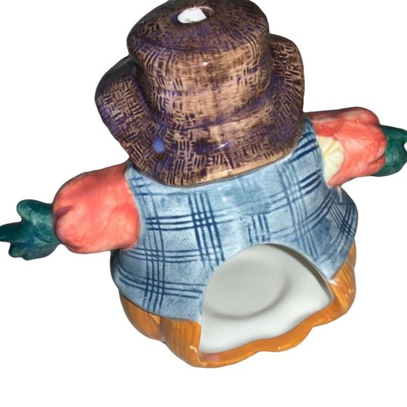 Ceramic Scarecrow Tea-light Candle Holder— 5 inch - Picture 3 of 6